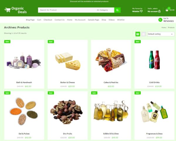 Organic food Website - Image 2
