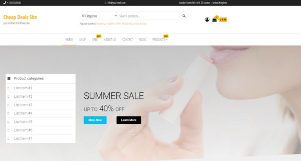 Shops Marketing Website (Buy Outright)